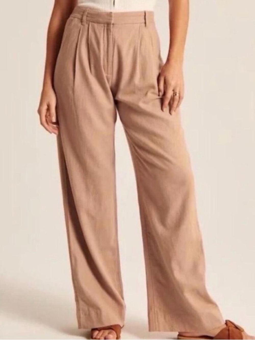 NWT Abercrombie & Fitch Linen Tailored Pants
